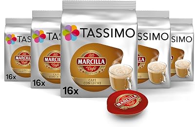 Cápsulas de Café Marcilla com Leite | 80 cápsulas Tassimo Compatíveis