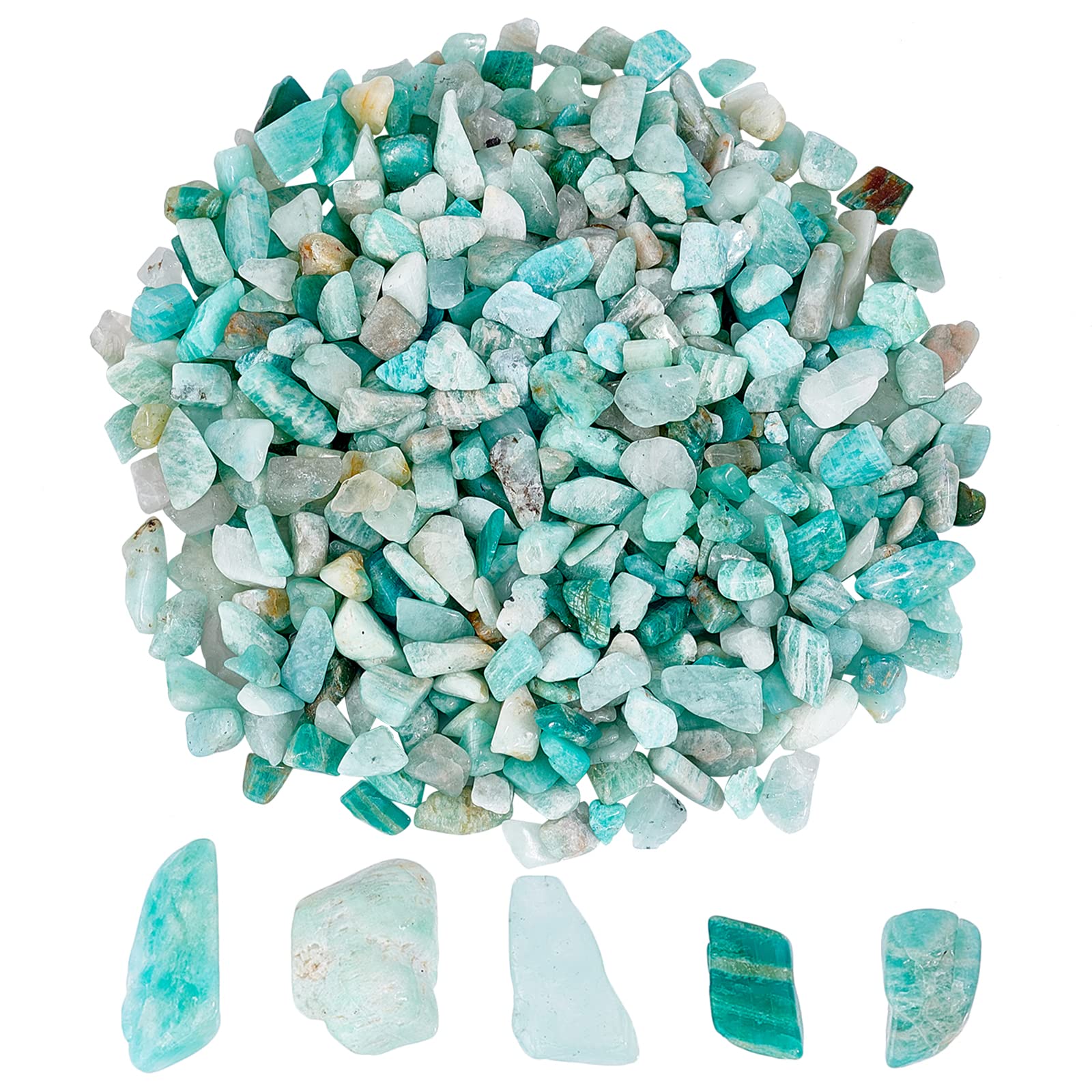 SUNNYCLUE 1 Box 100g Amazonite Chip Beads Blue Irregular Gemstones Healing Energy Crystal Kyanite Stone Charm Rocks Bead for Jewellery Making DIY Craft Chakra Decor Bracelet Necklace Supply Accessory