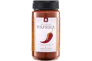 Gourmanity Hot Smoked Paprika Powder, Premium Spanish Paprika Seasoning, Oak Wood Smoked for Adding Depth, Flavor and Color to Your Dishes, Kosher, Gluten Free, Hot Pimenton 5.64 oz