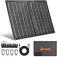 Takki 21W Portable Solar Panels Charger, Foldable Small Solar Panel System Kit with 10 Connectors USB DC Type-C Ports for Portable Power Station Generator Camping Phones