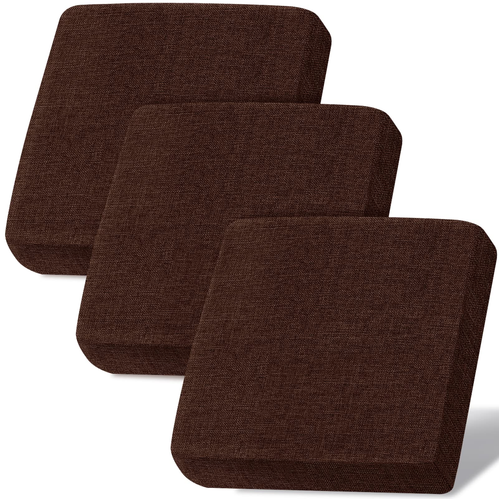 Photo 1 of Naturoom Linen Couch Cushion Covers, Sofa Cover Sofa Furniture Protector Slipcover with Bottom Tie Rope, Soft Non-Slip Non-Wrinkle Suitable for Chair Bench Settee Seat Loveseat (3 PCS, Brown)