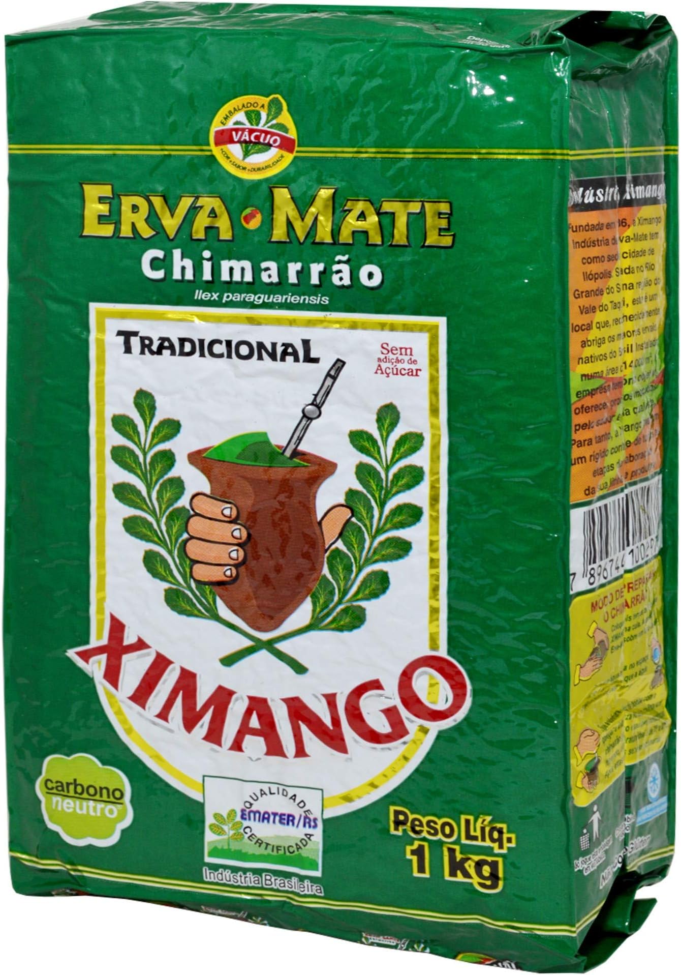 Ximango Yerba Mate - 35.27 Oz - Erva-Mate para Chimarrão Ximango - 1kg