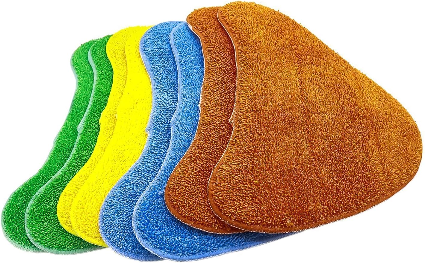8 Pack MultiColour Replacement Steam Mop Cleaning Pads for Vax Total
