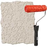 TOIBBE 7'' Texture Paint Roller for Drywall Decorative Pattern Paint Roller | Rubber Textured Embossed Paint Rollers for Wall Art DIY Home (Coral Pattern)