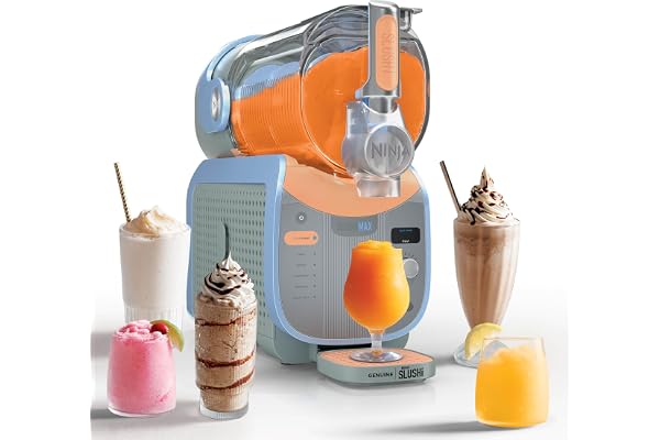 Ninja SLUSHi Max XXL Smart Frozen Drink Maker | Top Performance & Smart Technology, Party-Size 150oz Capacity, No Ice Needed, 6 Programs, Ideal Temp, Blue, FS605SG (Renewed)