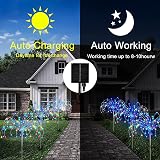 FANSIR Solar Garden Lights Outdoor 3 Pcs Fireworks with Remote 8 Modes 120 LEDs view 2