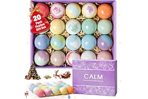 CalmNFiz 20PCS Bath Bombs for Women Presents Set Natural Wonderful Fizz Effect Bath Bomb with Shea Butter & Essential Oils, Bubble Bath Mothers Day Presents for Mom, Wife, Girlfriend