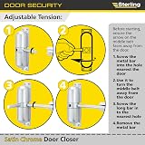 Burg-Wächter Spring Loaded Adjustable Auto Closing Door Closer Satin Chrome view 5