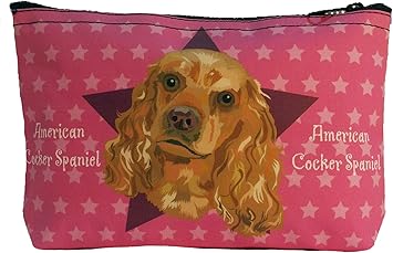 Amazon イラストポーチ アメリカン コッカースパニエル パフ A ピンク シュワンツ ペット用品 通販