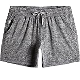 maamgic Mens Workout Shorts 5" Short Shorts Soft Stretch Running Gym Athletic Shorts with Zip Pockets