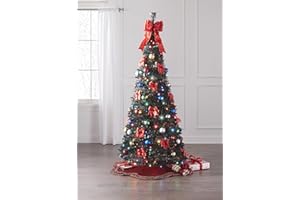 BrylaneHome 6 Ft Fully Decorated Pre-Lit Pop-Up Christmas Tree with 350 Warm Lights & Included Stand, Collapsible, Easy Assembly - Multi Color Lights