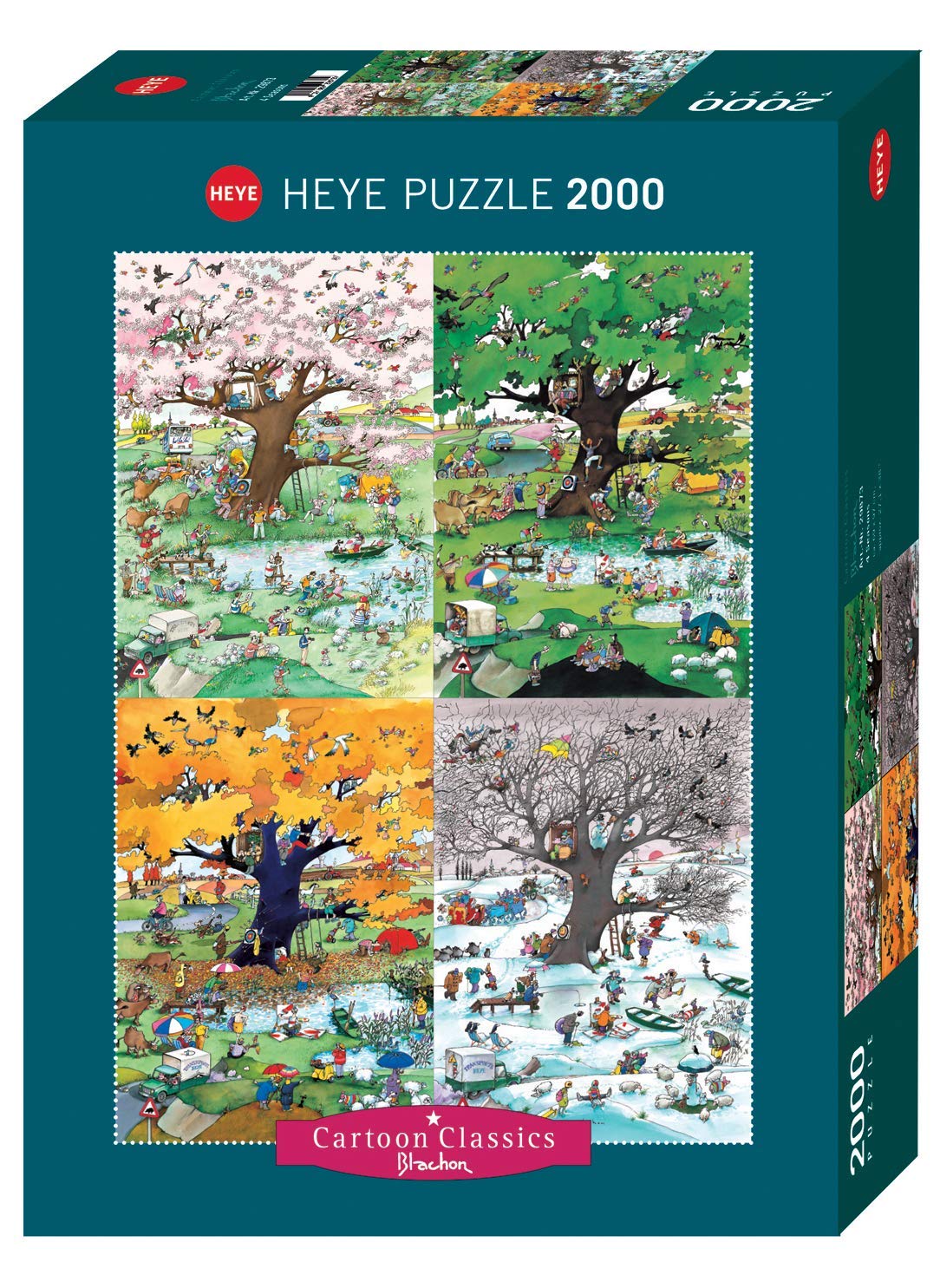 Heye Puzzles - Standard, 2000 Pc - 4 Seasons, Blachon