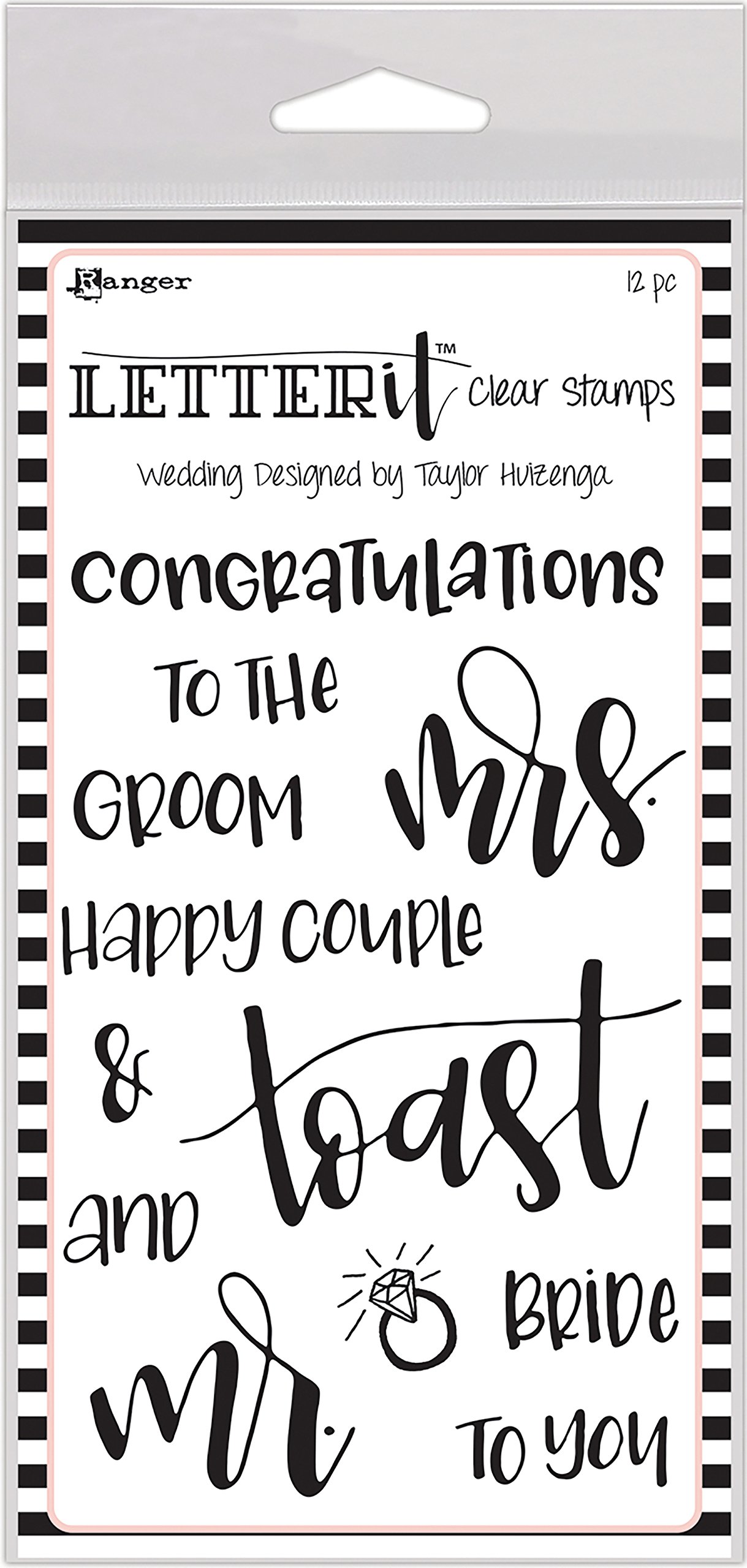 Ranger Wedding Letter It Stamp Set, Synthetic Material, 19.8 x 10.9 x 0.4 cm