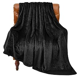 BEDELITE Fleece Blanket Black Throw Blankets for