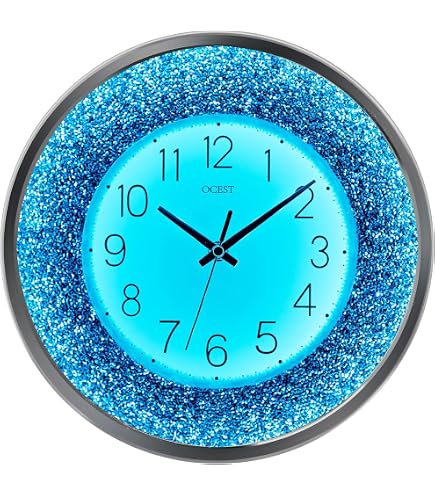 Amazon.com: Chrome Blue Standard Neon Clock : Home & Kitchen