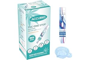 ACCUBIO 6 Pack Drug Test Kit Marijuana, Cannabis, Hashish, THC Test, Screen Urine Drug Test Kit with 50 ng/ml Cut Off Level for Marijuana Drug Test Home Rapid Test, 99% Accurate Results in 5 Minutes