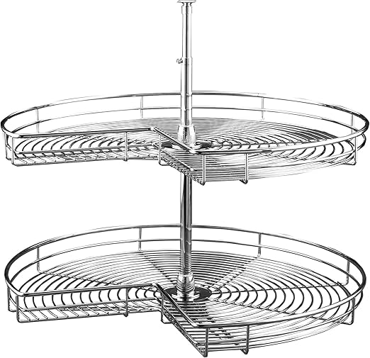 Amazon Com Rev A Shelf 28 Kidney Chrome 2 Shelf Lazy Susans