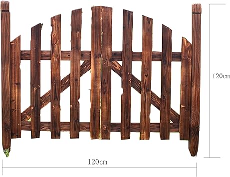 Liangjing Freier Hof Villa Hof Wand Antikorrosive Holzernen Zaun Im Gartenbau Gartenschutz Zaun Holzzaun Holztur C4 Amazon De Kuche Haushalt