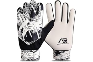 Arsh Sports Soccer Goalie Gloves,Football Goalkeeper Gloves for Kids Boys Youth Children Double Wrist Protection Along 4mm Super Grip Palm