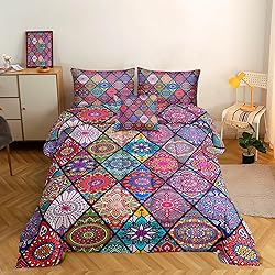 Boho Comforter Set Full Size,6 Piece Bed in a Bag