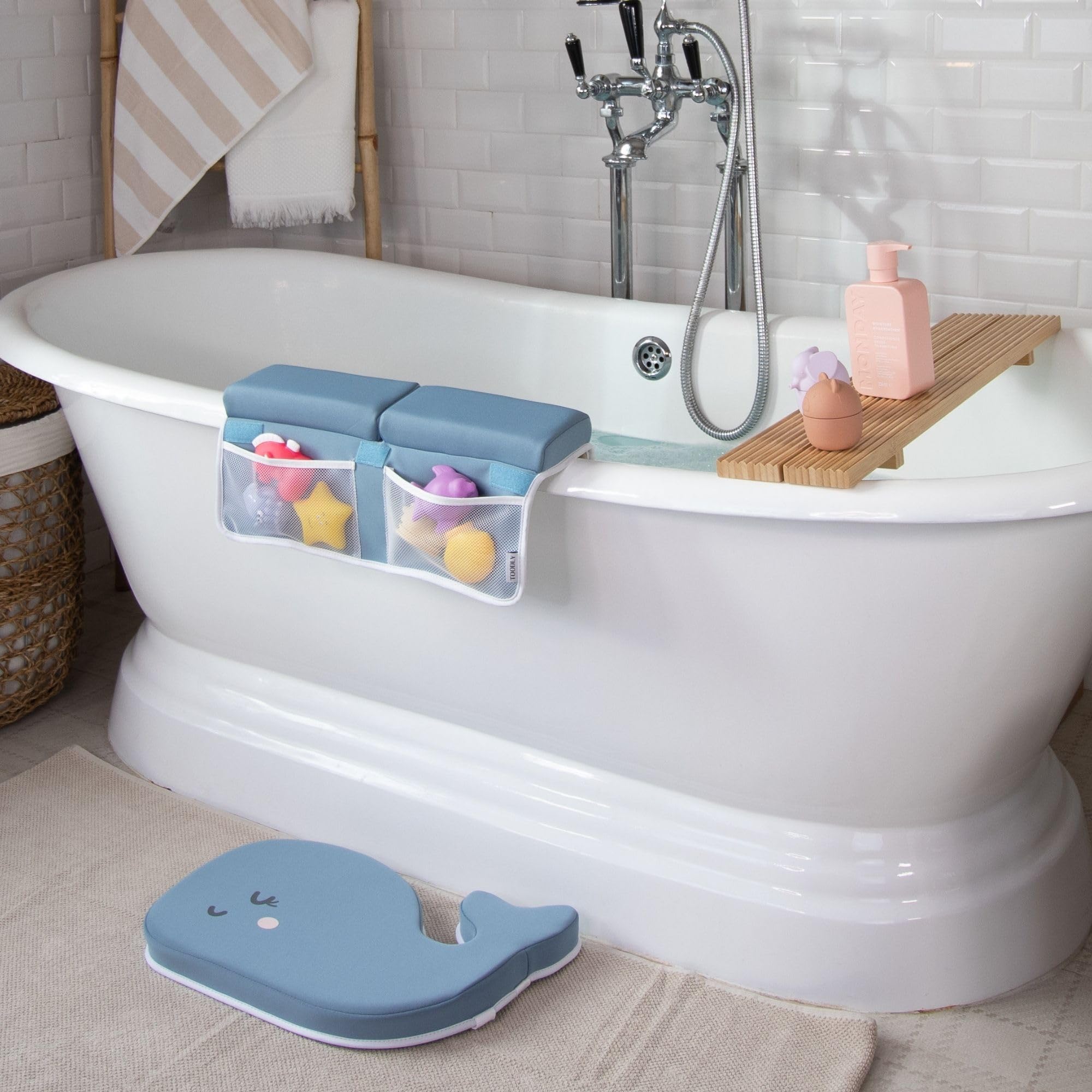 Comfortable Whale Baby Bath Kneeler and Elbow Rest Pad Set Bathtub
