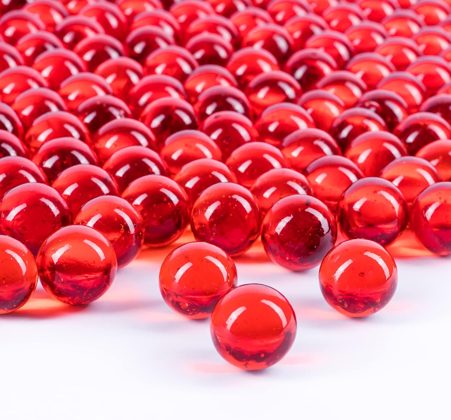 Vase Fillers - Galashield Red Marbles for Vases | Glass Marbles Bulk Vase Fillers | Glass Beads for Vases, Round Marble 5lb, (Approx. 400 pcs)