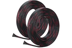 Metal Detecting Cable Sleeves, 10 ft Cord Protector Wire, for Metal Detector (2PCS Red)