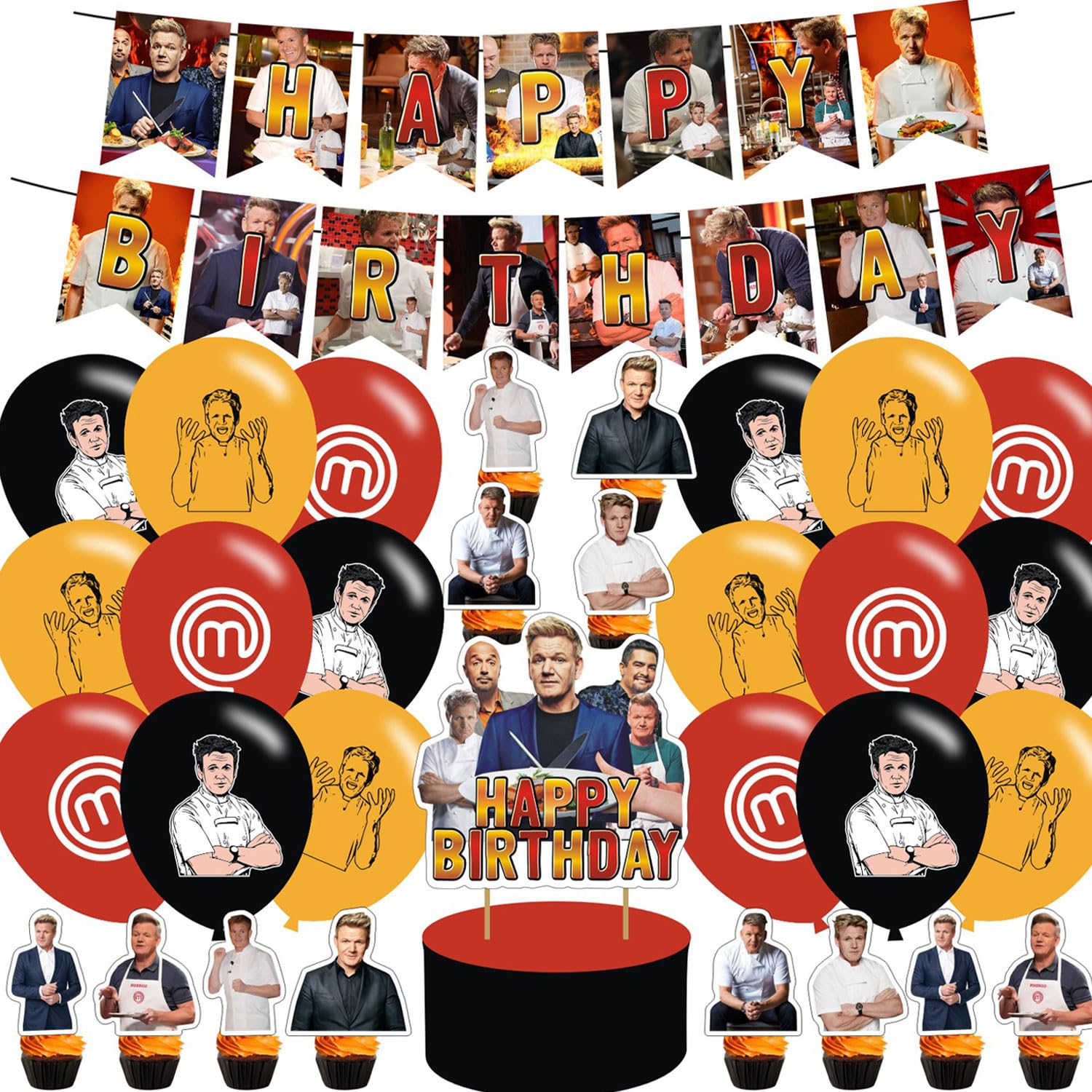 Mua ADAGA Gordon Ramsay Master Chef Themed Birthday Party Supplies ...