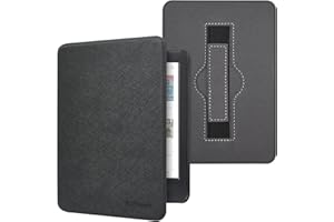 RSAquar 6" Kobo Clara Colour | BW | 2E Case with Hand Strap – Slim Protective Cover with Auto Sleep/Wake, Black