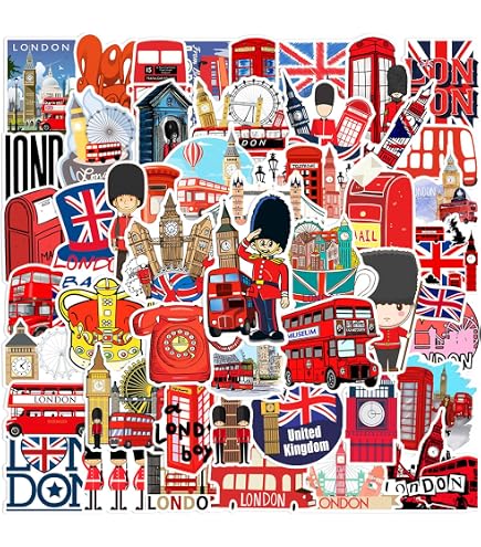 Germany-UK Flag Stickers – 4 Pack 50mm Vinyl Decals, Union Jack & German Flag Combo