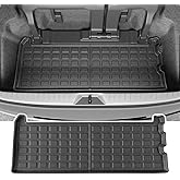 powoq Trunk Mat Compatible with 2021-2026 Toyota Sienna 3rd Row Cargo Liner TPE Rear Trunk Liner Mat Replacement for 2021 2022 2023 2024 2025 2026 Toyota Sienna Accessories