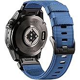 Quickfit 22 Watch Band Compatible with Garmin Instinct Watch Bands, Rugged Breathable Nylon Sports Replacement Strap for Instinct 2/3 45mm/Fenix 7/Fenix 5/6/8 47mm/Forerunner 965/955/945/Epix 2 47mm