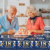 COSORO Navy Blue Gold 18th Birthday Tablecloth 137x274cm 2pcs view 5