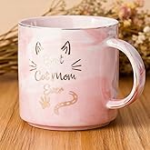 Mecai Cat Mom Gifts For Women Best Mom Ever Coffee Mug Funny Christmas Birthday Gift ideas for Cat Lovers Women Girlfriend Wife