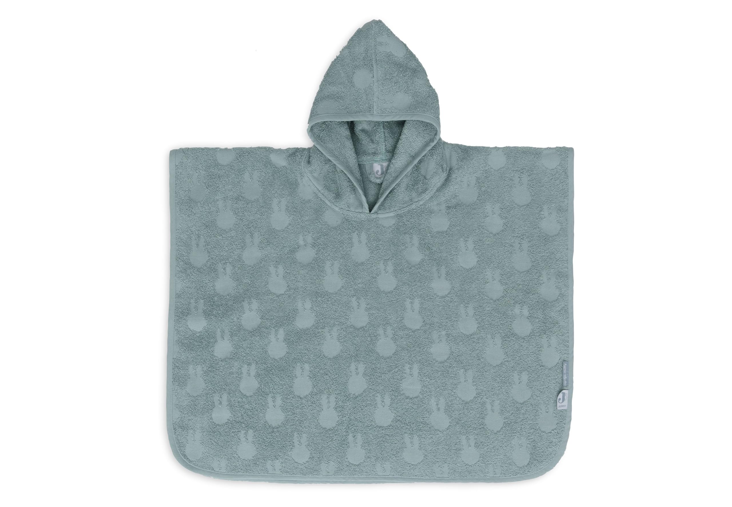 Jollein Bath Poncho Children 1-4 Years - Miffy Jacquard, Sea Green - 100% Cotton - Terry Cloth - Oeko-Tex Certified - with Hood - Bath Poncho for Girls and Boys