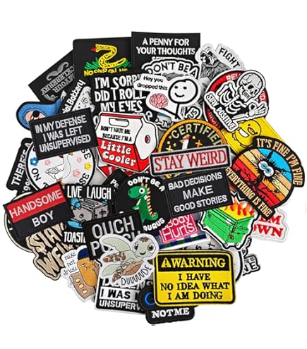 Lot De 2 écussons Humoristiques "Avertissement : Je N'ai Aucune Idée De Ce Que Je Fais" - Avec Velcro