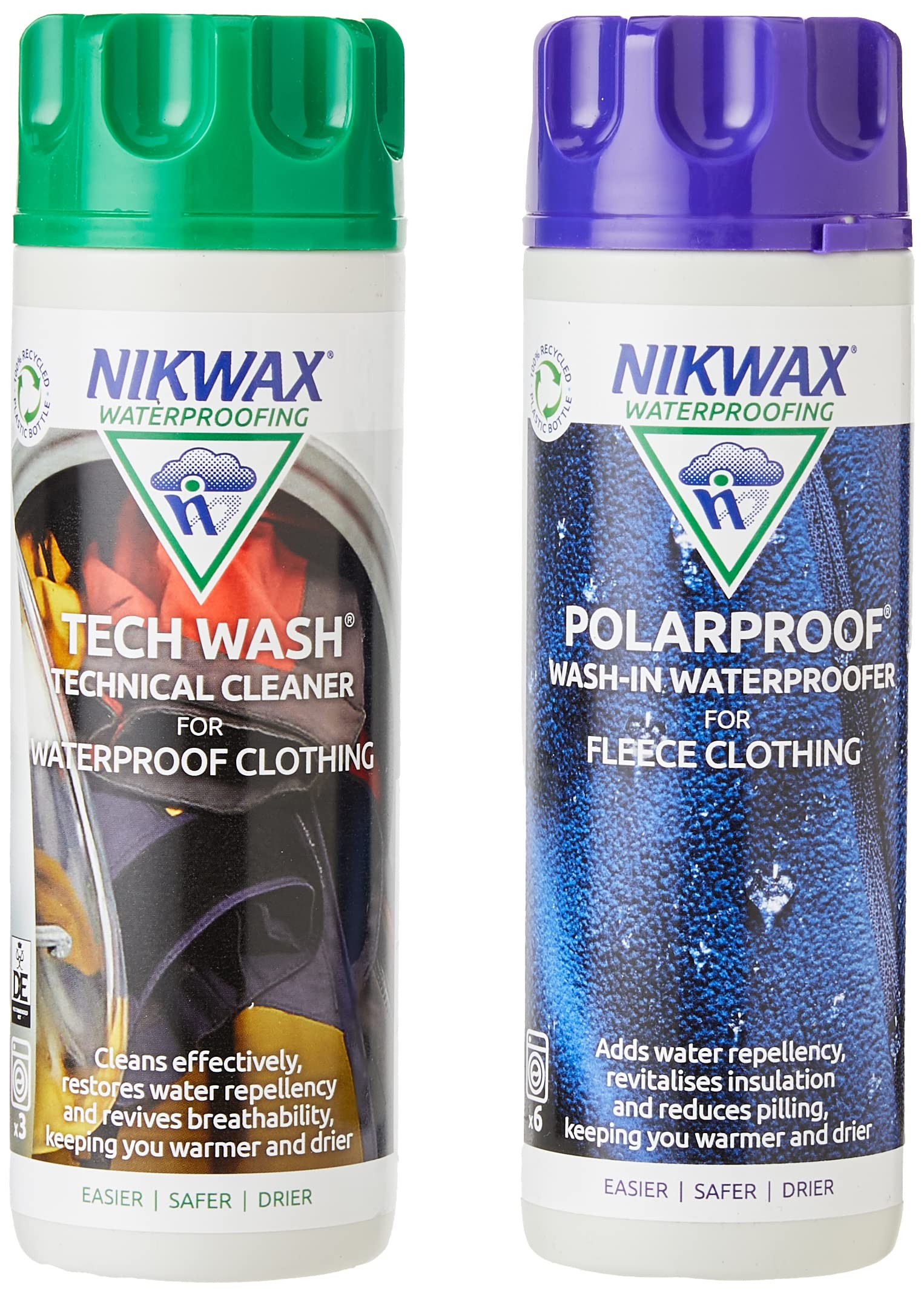 Nikwax Unisex Tech Wash/Polar Proof Twin Pack, Blue, 0.3 UK