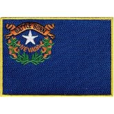 Nevada State Flag Embroidered Patch Iron-On NV Emblem