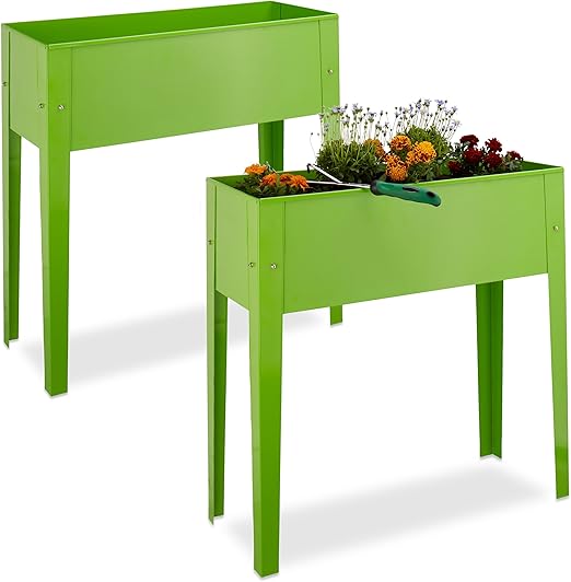 Relaxdays Set de Dos huertos urbanos, Recipientes para Plantas ...