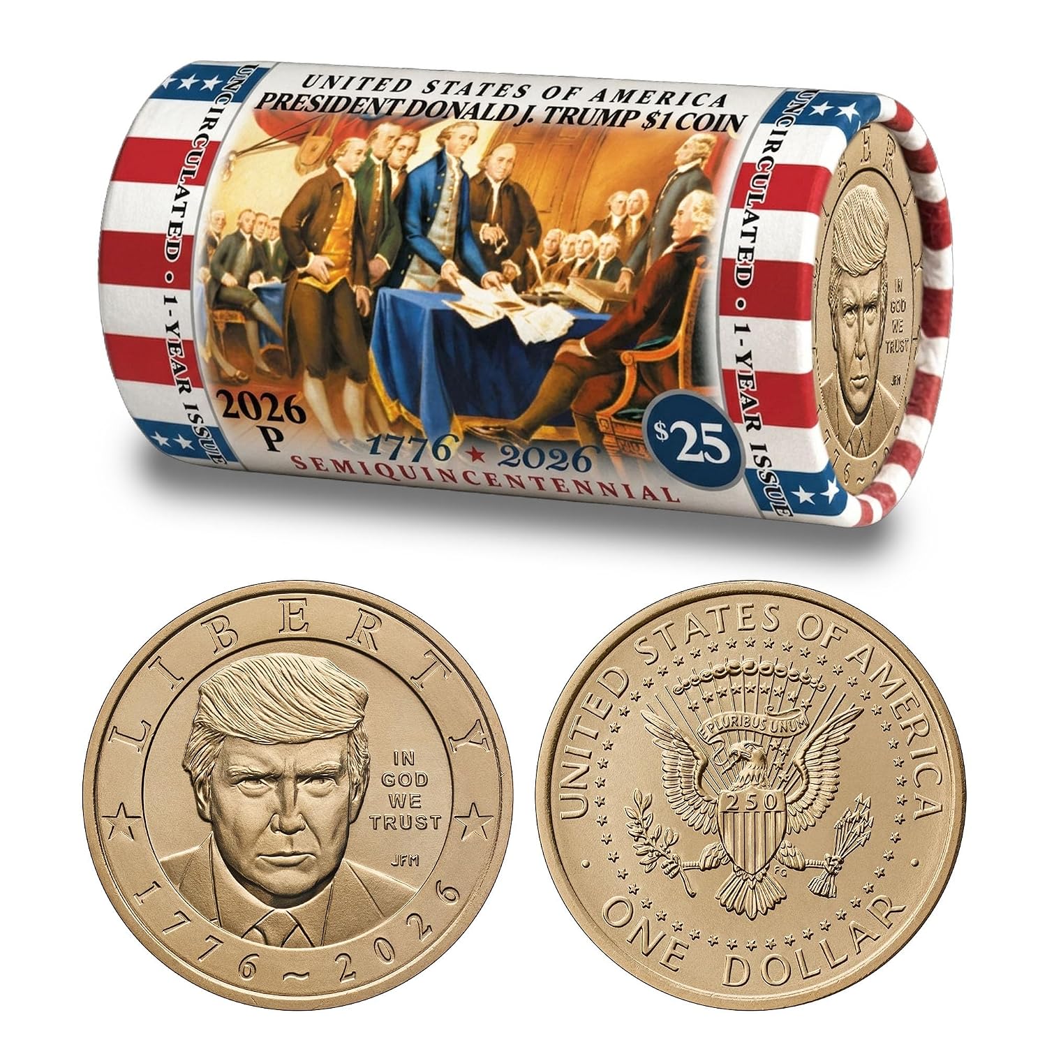Trump 2026 coin roll product photo 5