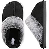 Besroad Kids Slippers Girls Boys Fuzzy House Slippers Warm Memory Foam House Shoes Soft Plush Bedroom Slippers Slides Indoor Outdoor