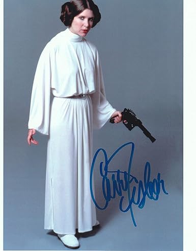 Amazon 直筆サイン入り写真 スターウォーズ Star Wars グッズ レイア姫 キャリー フィッシャー 映画 オートグラフ 約 25cm フレーム別 アイドル 芸能人グッズ 通販