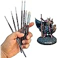 FOXBITE Kolinsky Sable Set Brushes for Miniature Painting Modeling Pieces Fine Detail Paint Brush Miniature Painting Kit Mini Paints Acrylic for Warhammer