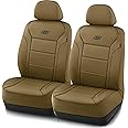 Skechers Memory Foam Car Seat Covers, Lycra Seat Covers Thick Memory Foam, Universal Seat Covers for car Airbag Compatible, Automotive Comfort Protection for Most Cars,Trucks, SUVs(Brown)