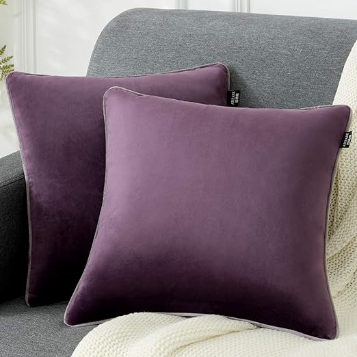 Amazon Com Juranjo Throw Pillow Covers Decorative Velvet Square