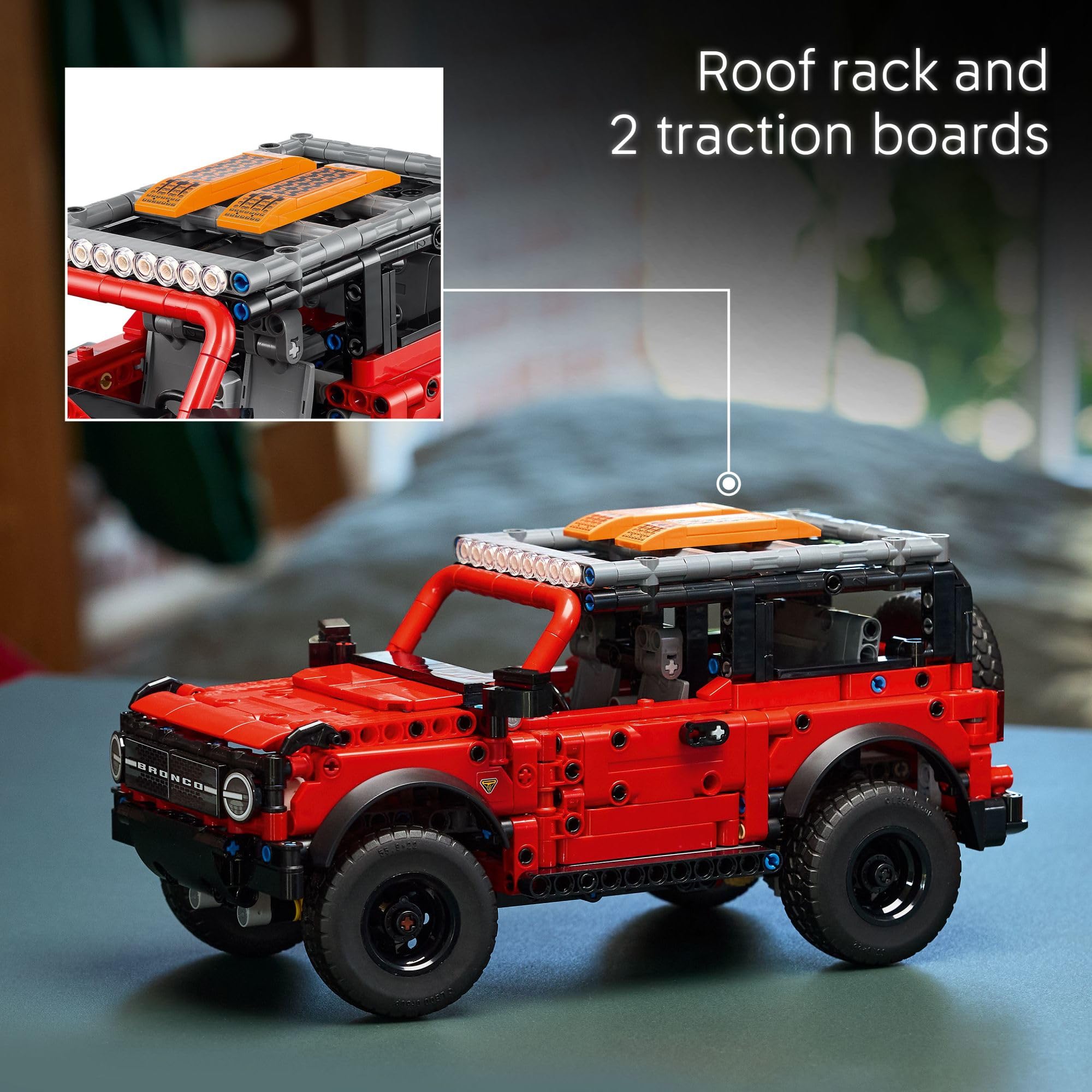 LEGO Technic Ford Bronco Coche de juguete para niños - Juguete de construcción para niños y niñas, a partir de 10 años - Kit de modelo y juguete de coche - Es un fantástico regalo de cumpleaños para niños - Adornos y detalles auténticos de Ford Bronco - 42213