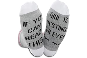 GJTIM 2PAIRS Funny Gigi Gift If You Can Read This Gigi Is Resting Her Eyes Gigi Gift Socks for Grandma