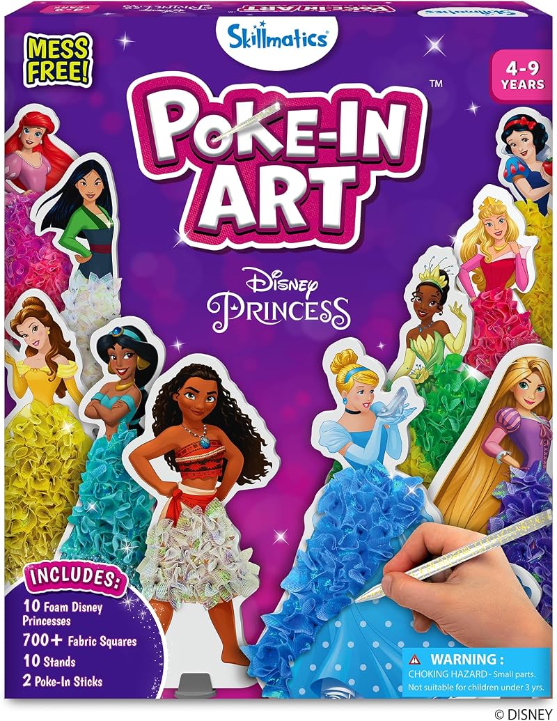 Skillmatics Poke-in Art Disney Princesses Mess-Free Craft Kit
