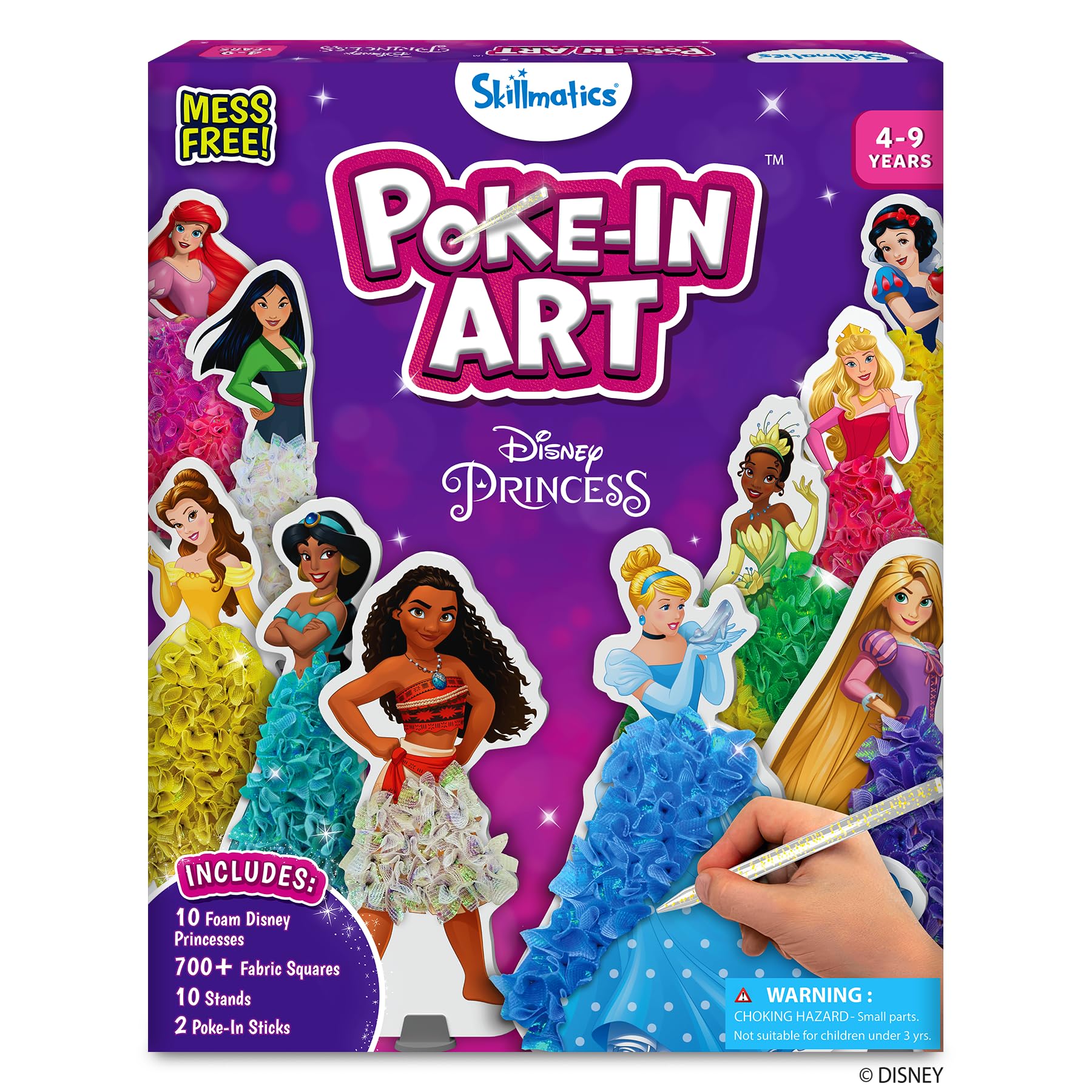 Skillmatics Poke-in Art – Disney Princesses, Wood Craft Kit, Gift for Kids