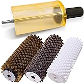 RaceWax 150mm Wide Roto Brush Ski Wax Kit SnapOut Quick-Change Axle 3 Brushes (Brass, Horse Hair and Nylon) for Waxing - (ZL-7150)